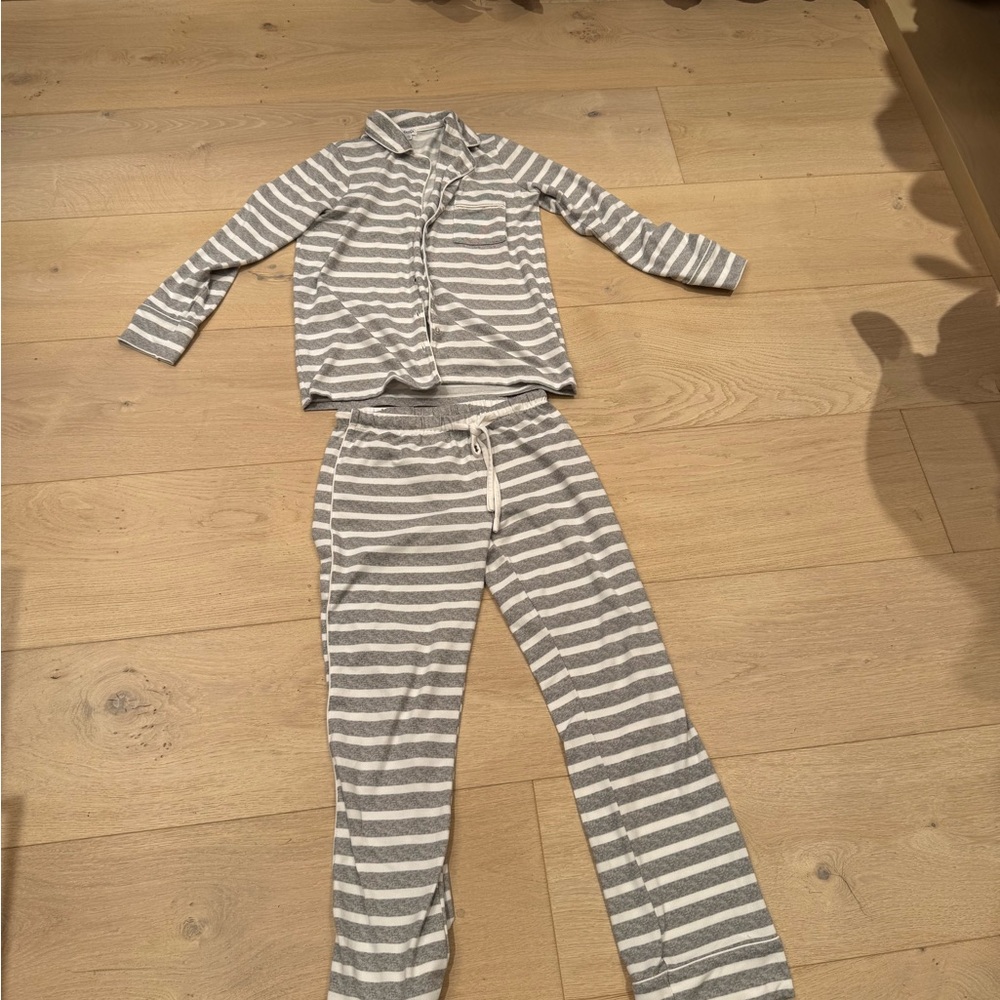 Splendid Gray and White Striped Women's Pajama
